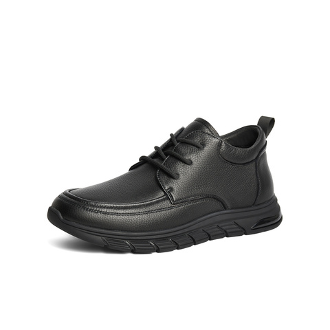 森达皮靴男子2024年冬季新款商场同款真皮休闲短靴1TA01DD4