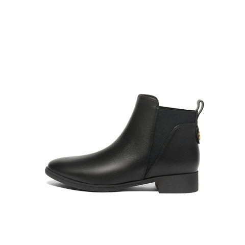 森达切尔西靴女年冬商场同款通勤舒适短皮靴4T6B7DD4