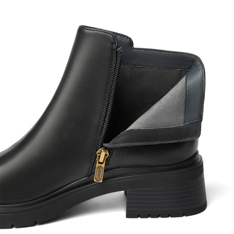 森达弹力靴女年冬商场同款通勤粗跟休闲短靴4DR40DD4