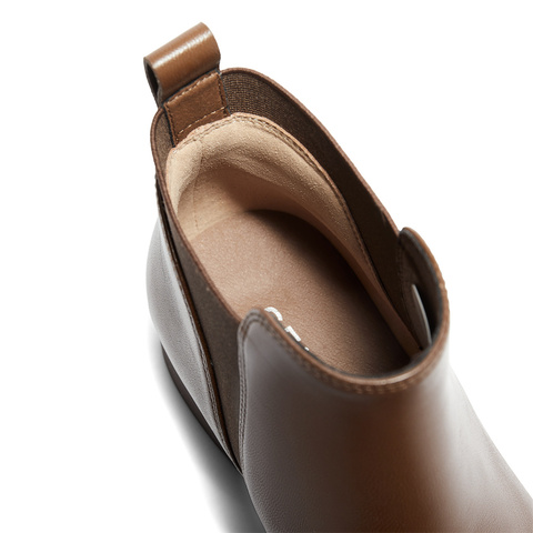 森达时装靴女2024年冬季新款商场同款简约通勤舒适短皮靴4T6B7DD4