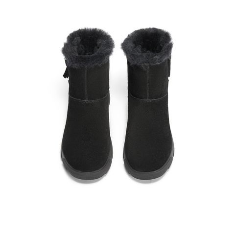 森达雪地靴女款冬商场同款户外保暖毛绒短靴XDV01DD4