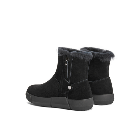 森达雪地靴女款冬商场同款户外保暖毛绒短靴XDV01DD4