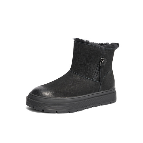 森达雪地靴女款冬舒适绒毛保暖户外休闲短靴ZTE26DD4