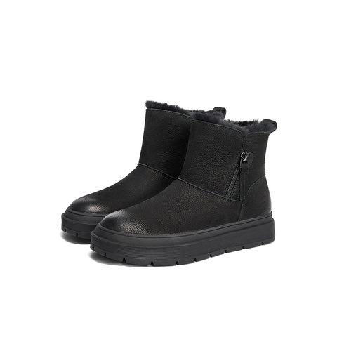 森达雪地靴女款冬舒适绒毛保暖户外休闲短靴ZTE26DD4