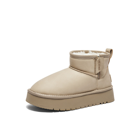 森达雪地靴女款冬甜美舒适保暖厚底休闲短靴ZTE11DD4