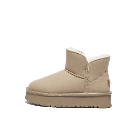 森达雪地靴女年冬季新商场同款保暖厚底短靴XFW01DD4