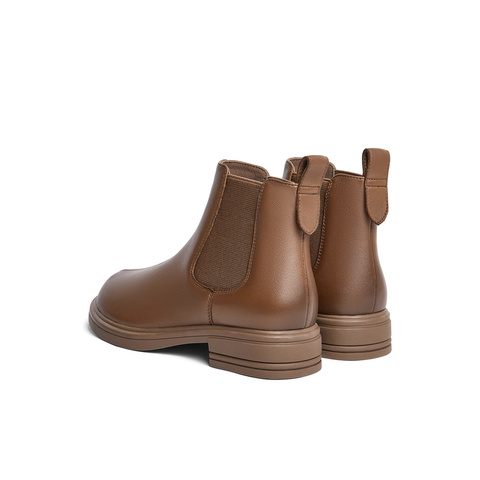 森达切尔西靴女款冬经典休闲户外短靴ZTE03DD4