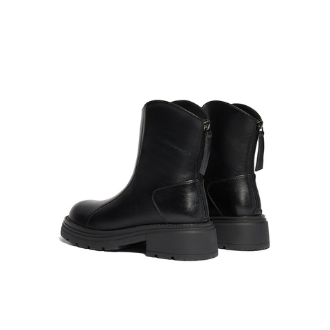 森达弹力靴女子年冬商场同款显瘦厚底休闲短靴XFG01DD4