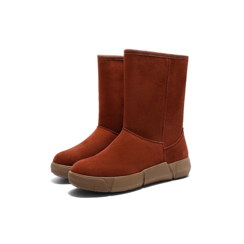 森达雪地靴女款冬舒适绒毛保暖厚底休闲中靴ZTE50DS4