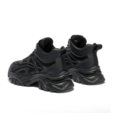 森达老爹鞋女款冬季新商场同款运动厚底拼接休闲短靴XJU01DD4