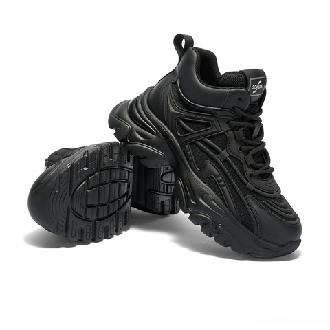 森达老爹鞋女款冬季新商场同款运动厚底拼接休闲短靴XJU01DD4