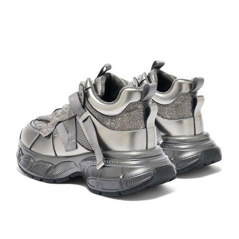 森达老爹鞋女款冬户外运动风显高厚底休闲鞋XJH01DM4