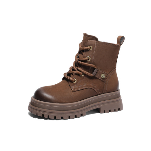 森达马丁靴女款冬新商场同款机车风复古潮流短靴XLP01DD4