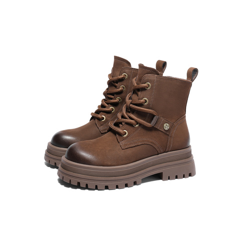 森达马丁靴女款冬新商场同款机车风复古潮流短靴XLP01DD4