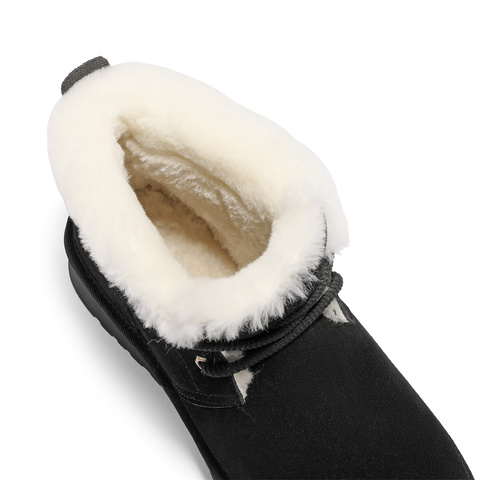 森达雪地靴男年冬新舒适绒毛保暖平跟户外休闲短靴ZXD10DD4