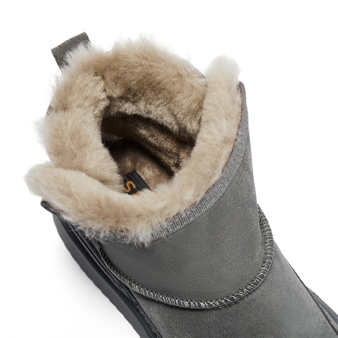 森达雪地靴男款2024冬季新商场同款舒适保暖厚底休闲短靴1TK01DD4