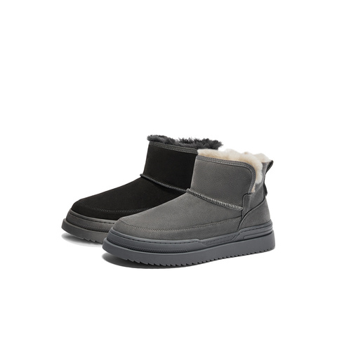 森达雪地靴男款2024冬季新商场同款舒适保暖厚底休闲短靴1TK01DD4