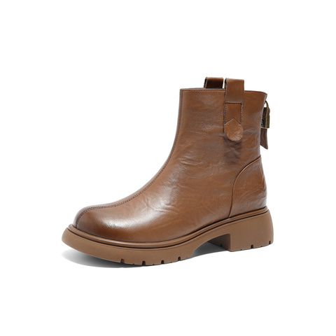 森达时装靴女款冬商场同款软面显瘦休闲短靴XLH01DZ4