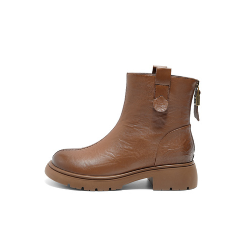 森达时装靴女款冬商场同款软面显瘦休闲短靴XLH01DZ4