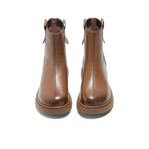 森达时装靴女款冬商场同款软面显瘦休闲短靴XLH01DZ4