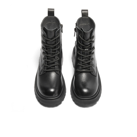 森达马丁靴女子年冬商场同款机车风休闲短靴XFC01DD4