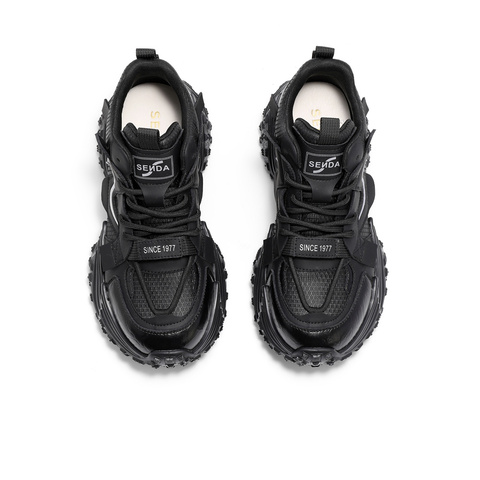 森达老爹鞋女款2025春新商场同款厚底显高户外休闲鞋XKN01AM5