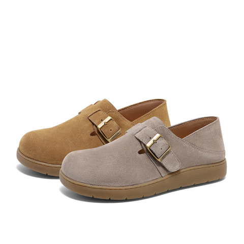 森达勃肯鞋女款2025春季新款商场同款麻薯可可休闲鞋4UR20AM5