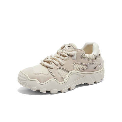 森达阿甘鞋女款2025春季新款拼接厚底户外运动休闲鞋ZCC44AM5