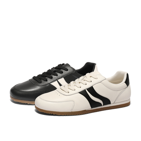 森达板鞋男2025春季新款商场同款双鱼系列休闲小白鞋1VP01AM5