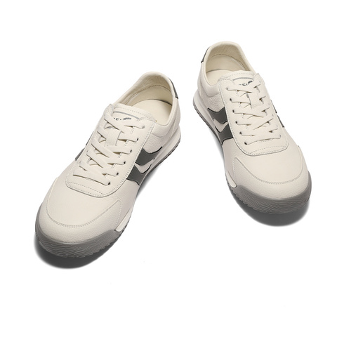 森达板鞋男2025春新商场同款双鱼系列户外休闲小白鞋1UY01AM5