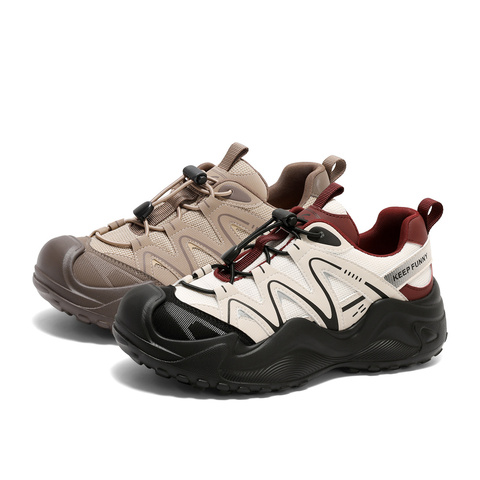 森达轻岩女款2025春季新款商场同款户外运动休闲老爹鞋XKJ01AM5