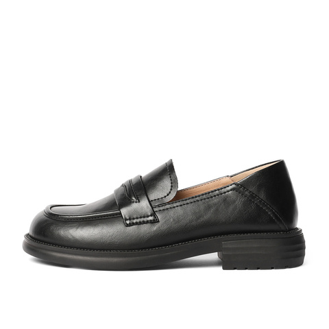 森达乐福鞋女款2025春新商场同款舒适沙发乐福单鞋XKW01AA5