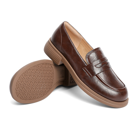 森达乐福鞋女款2025春季新款舒适一脚蹬平跟简约单鞋ZTF02AA5