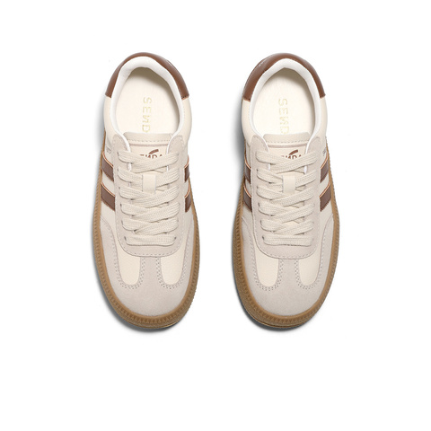 森达板鞋女2025春新商场同款德训户外厚底休闲鞋SUY01AM5