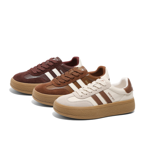 森达板鞋女2025春新商场同款德训户外厚底休闲鞋SUY01AM5