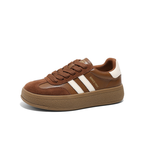 森达德训鞋女2025春新拼接户外运动厚底休闲小白板鞋SUY01AM5