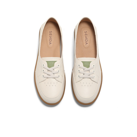 森达轻巧可可女款2025春季新款商场同款休闲小白鞋4WGF7AA5