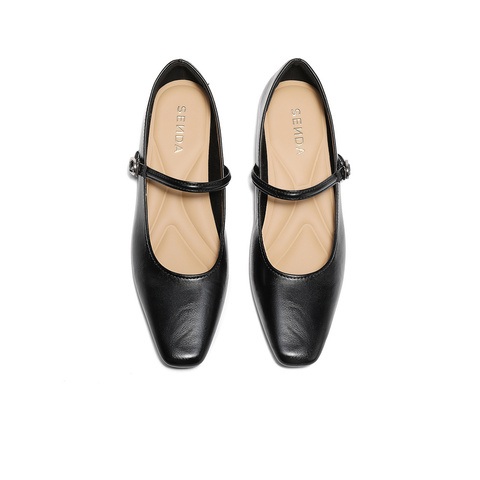 森达玛丽珍女款2025春季新款气质芭蕾平底浅口单鞋ZTF33AQ5