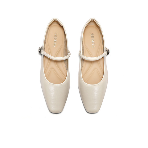 森达玛丽珍女款2025春季新款气质芭蕾平底浅口单鞋ZTF33AQ5