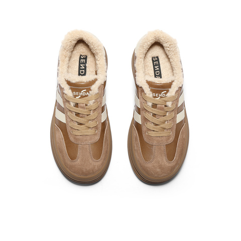 森达德训鞋女款2025春季新款商场同款户外休闲厚底板鞋XLL01AM5