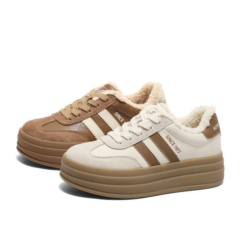 森达德训鞋女款2025春季新款商场同款户外休闲厚底板鞋XLL01AM5