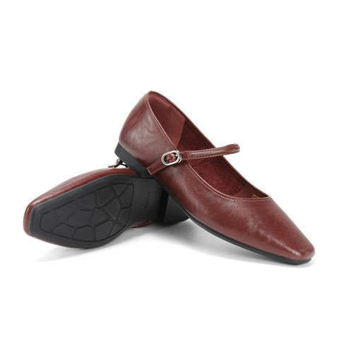 森达玛丽珍女款2025春季新款气质芭蕾平底浅口单鞋ZTF33AQ5