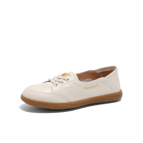 森达轻巧可可女款2025春季新款商场同款休闲小白鞋4WGF7AA5