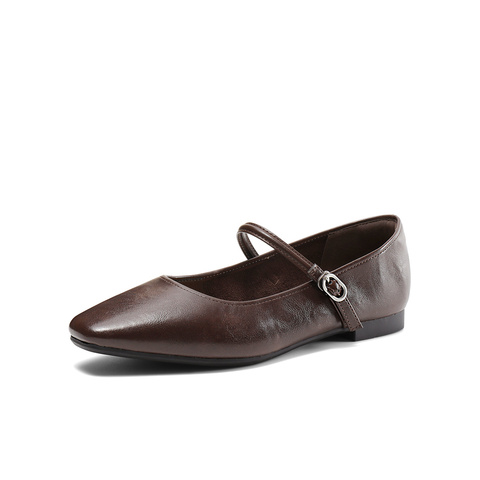 森达玛丽珍女款2025春季新款气质芭蕾平底浅口单鞋ZTF33AQ5