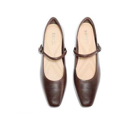 森达玛丽珍女款2025春季新款气质芭蕾平底浅口单鞋ZTF33AQ5