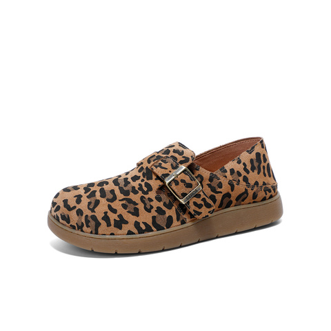 森达勃肯鞋女款2025春季新款简约舒适麻薯可可休闲鞋4UR20AM5