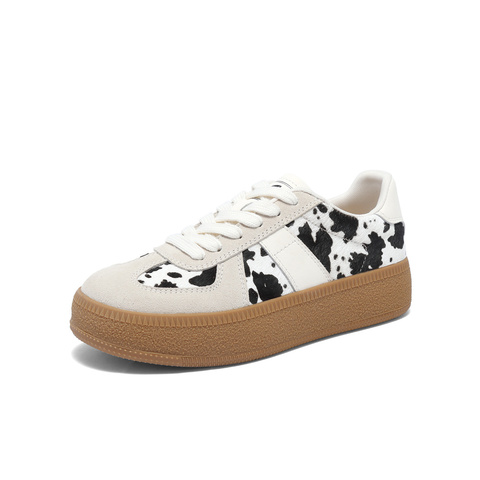 森达德训鞋女款2025春季新款拼接户外厚底休闲板鞋ZTF66AM5