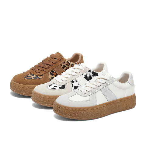 森达德训鞋女款2025春季新款拼接户外厚底休闲板鞋ZTF66AM5