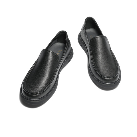 森达休闲皮鞋男2025春季新款商场同款软面一脚蹬皮鞋1VR01AM5