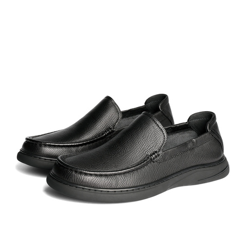 森达休闲皮鞋男2025春季新款商场同款软面一脚蹬皮鞋1VR01AM5